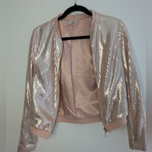 Sequin Pink Rose Gold Jacket
